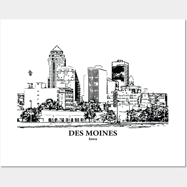 Des Moines - Iowa Wall Art by Lakeric
